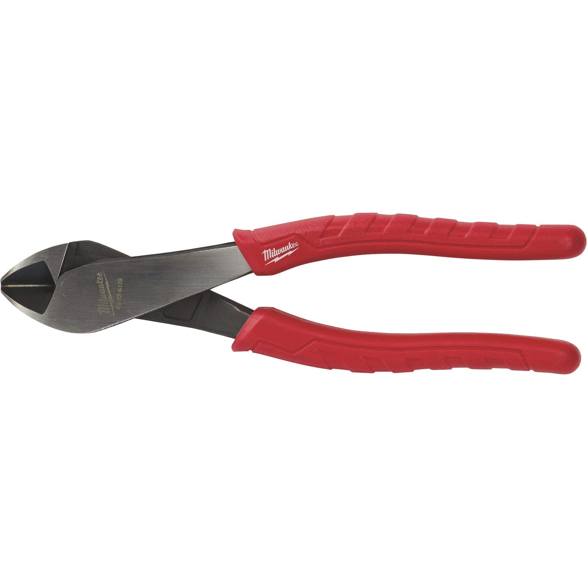 Milwaukee Angled Diagonal Cutting Pliers, 8in.L x 2in.W x 1in. Thick, Model# 48-22-6128